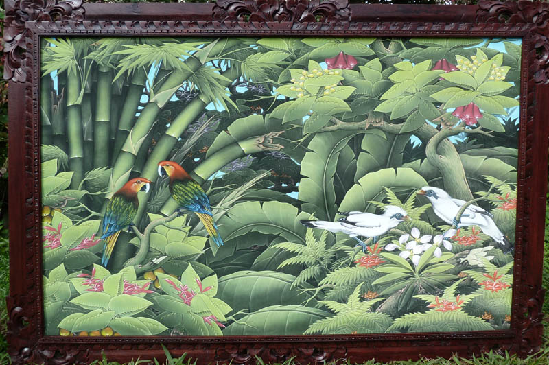 asianartmaui.com/Painting of Tropical Birds in Bamboo