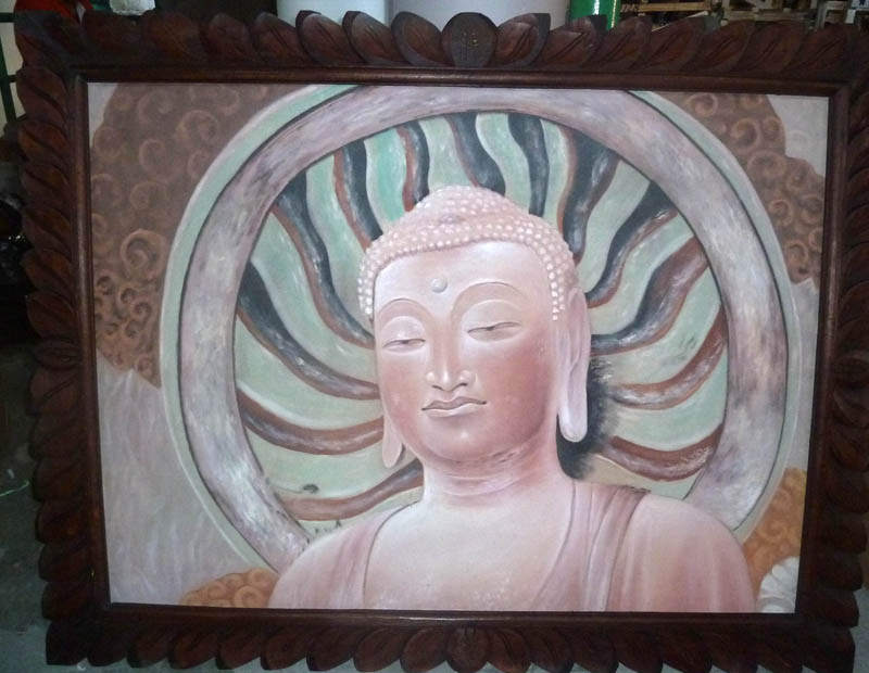 asianartmaui.com/painting of Buddha head